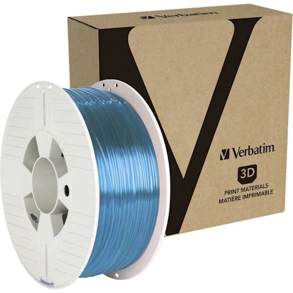 3D filament - VERBATIM - PET-G - 1,75 mm - 1 kg - Gennemsigtig blå