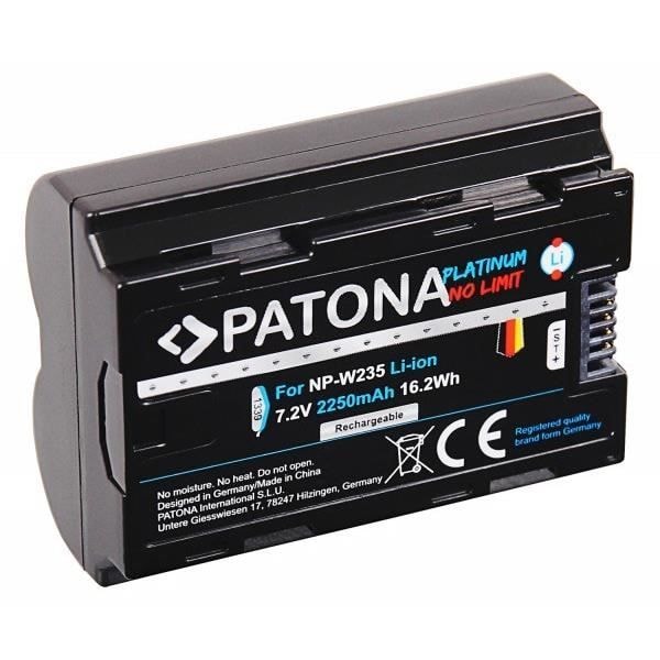 PATONA PLATINUM BATTERI NP-W235 - KOMPATIBEL MED GFX-100S X-H2 X-H2S