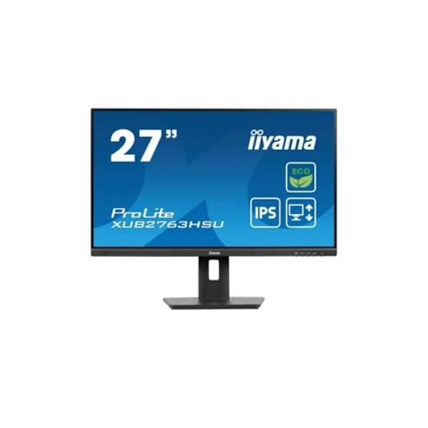 IIYAMA Skærm 27'' Sort IPS LED-panel Ultratyndt 16:9 1920x1080 3ms 250 cd/m² 100Hz 1xHDMI 1xDP 2xUSB HUB (3.2) HPs 15cm justerbar fod Sort