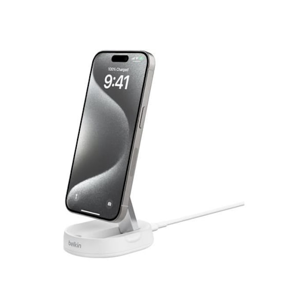 Trådløs ladestander - Belkin - BoostCharge Pro - magnetisk - 15 Watt hvid