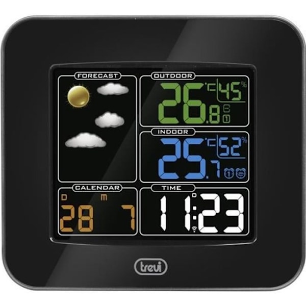 TREVI ME 3165 RC Mini vejrstation - Multifunktion - Sort sort