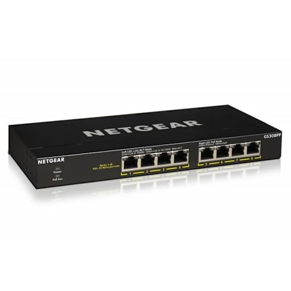 NETGEAR - 8-PORTAR GE PoE - 8-PORTAR GE PoE+ OHANTERAD