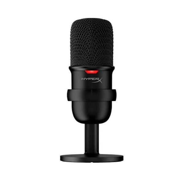 HyperX SoloCast -mikrofoni musta, Cardioid, Plug N Play -äänen tallennus USB-C-liitännällä, PC, PS5, PS4, Mac