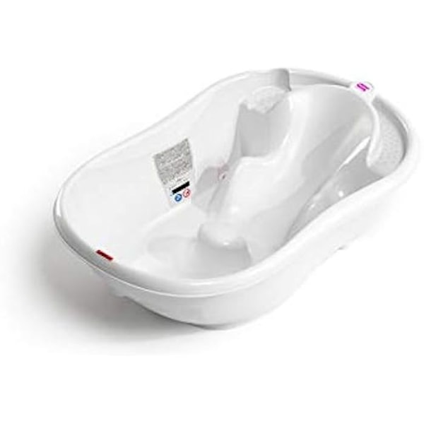 OKBABY Onda - Badekar til Nyfødte 0-12 Måneder, Ergonomisk Design - Hvid