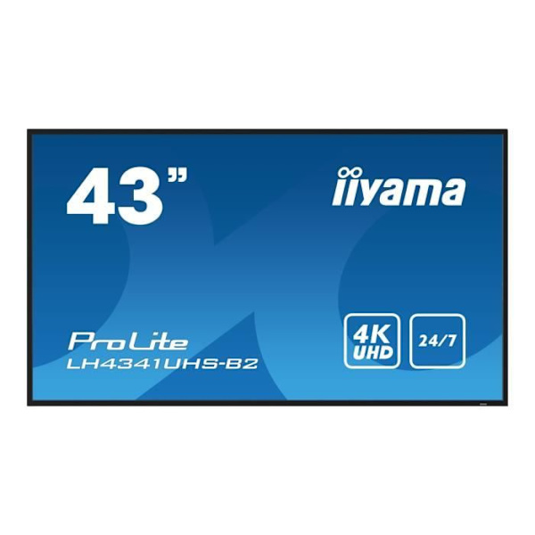 LCD-näyttö - iiyama - ProLite LH4341UHS-B2 - 43 tuumaa - 4K - LED-taustavalaistu