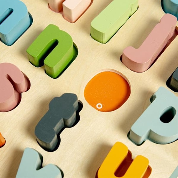 Puzzle Dyr - BIGJIGS - Små bogstaver abc - Til børn fra 3 år og op - Mindre end 100 dele Flerfarvet