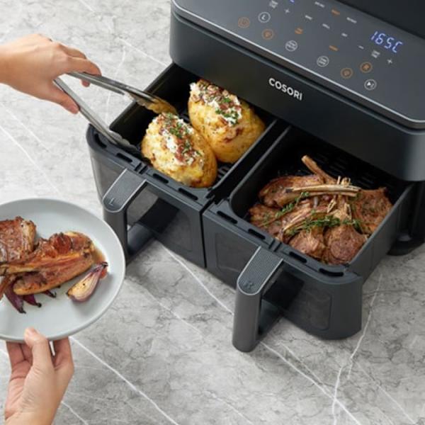 COSORI Luftfriture med Dual Basket Chef Edition 8,5 liter sort