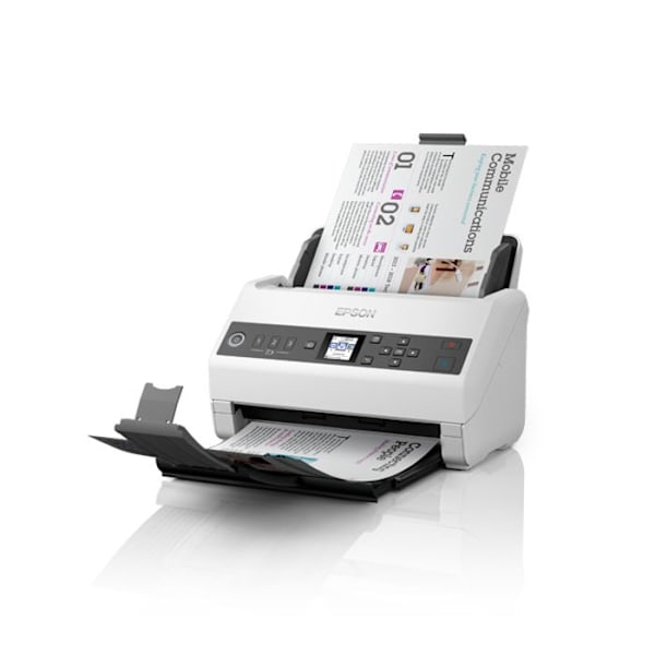EPSON WorkForce DS-730N - Dobbeltsidet dokumentscanner Sort, Grå