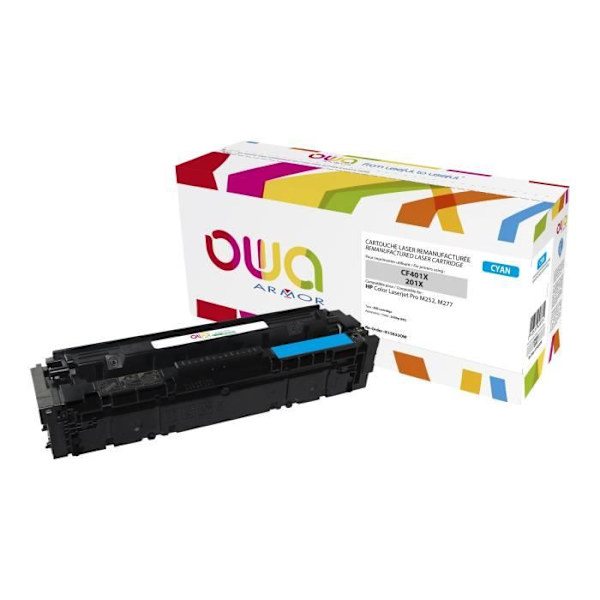 HP CF401X kompatibel sort tonerpatron - ARMOR - OWA - Cyan - Laser - Op til 2300 sider