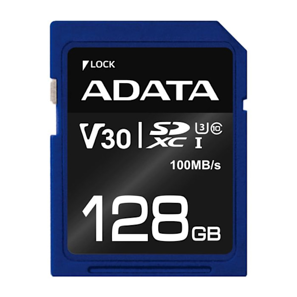 ADATA Premier Pro 128 Gt SDXC UHS-I Flash-muistikortti - Video Class V30 / UHS-I U3 / Class10