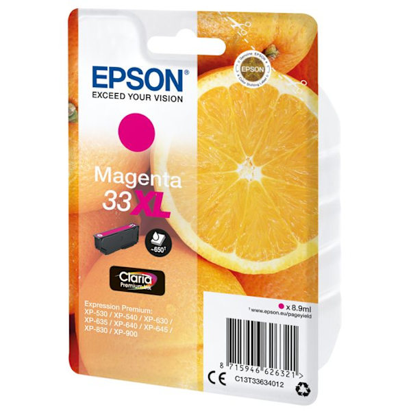 Epson Claria 33XL mustesuihkukasetti - Magenta - Mustesuihku - 650 sivua - 1