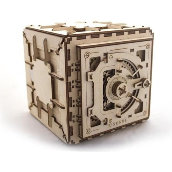 UGEARS pengeskab i træ - Mekanisk 3D-puslespil - Funktionel - Brun - 179 brikker