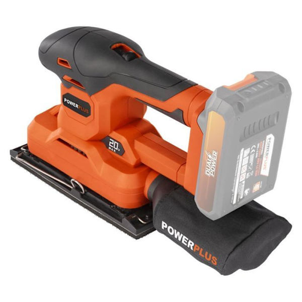 Akku orbitalsliber 20V 187x90mm - DUAL POWER POWDP50300 - Leveres uden batteri eller oplader