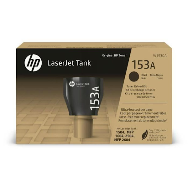 Alkuperäinen HP 153A mustan väriaineen täyttöpakkaus LaserJet Tankille (W1530A) - HP
