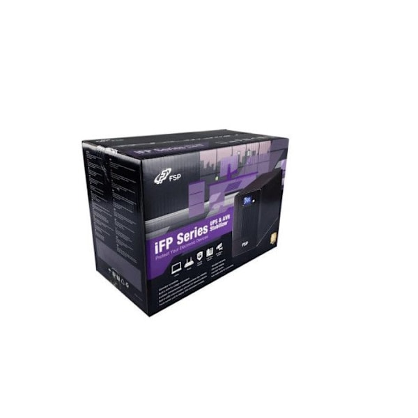 Line-interaktiivinen 1000 VA UPS UPS - FSP iFP 1000 - LCD-kosketusnäyttö, RJ11/45 ja USB-portti