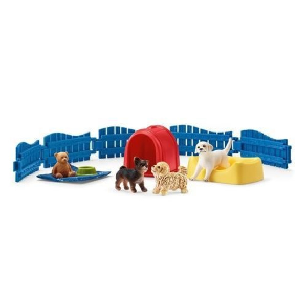 Figuurit - SCHLEICH - PENTUAITTAUS (FARM WORLD) - 3 pentua mukana - Monivärinen - 13 osaa Flerfärgad