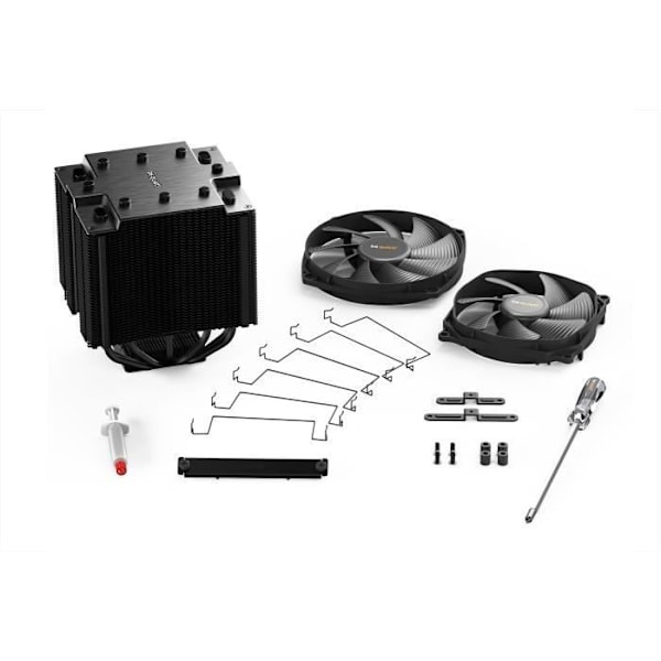 BE QUIET Dark Rock Pro TR4Fan/Cooler - Prosessori, emolevy - 1 x 120 mm, 1 x 135 mm - 2 - 24,3 dB(A) Melu