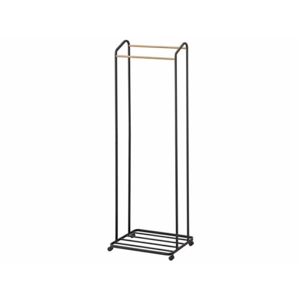 Yamazaki Home Tøj Bøjle Knagerække Skohylde Garderobe Knagerække Sort Farve 67x172x35 cm sort