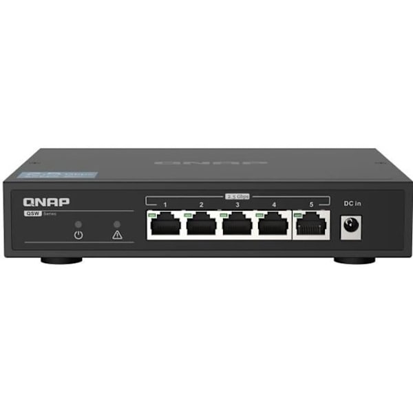 QNAP - QSW-1105T 2,5 GbE hallitsematon kytkin musta