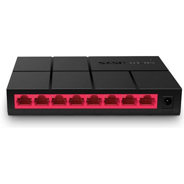 Switch Ethernet Gigabit 8 portar - Mercusys - MS108G - 10/100/1000 Mbps - Plug and Play - Grön Ethernet Svart