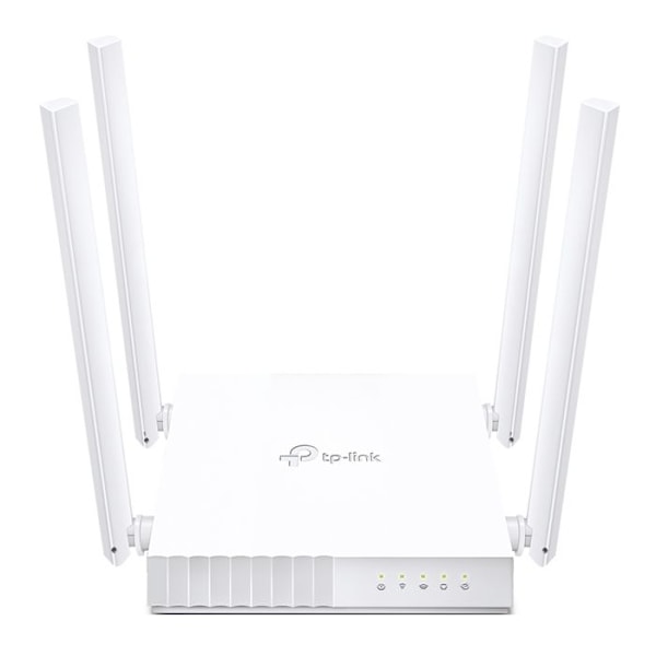 Tp-link Wifi Router Archer C24 Ac750 Dual AP/router, 4x Lan, 1x Wan/ 300mbps 2.4/ 433mbps 5ghz, Right To Socket, Indendørs, A Hvid
