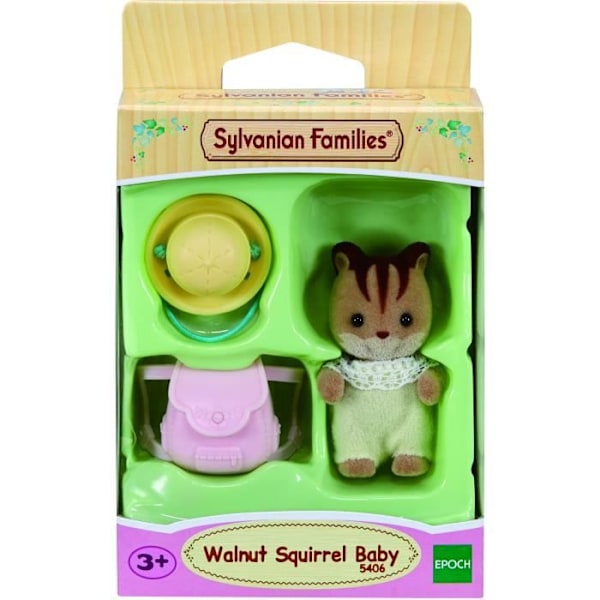 SYLVANIAN FAMILIES Figurine - Oravanpoika hattu ja laukku Flerfarvet