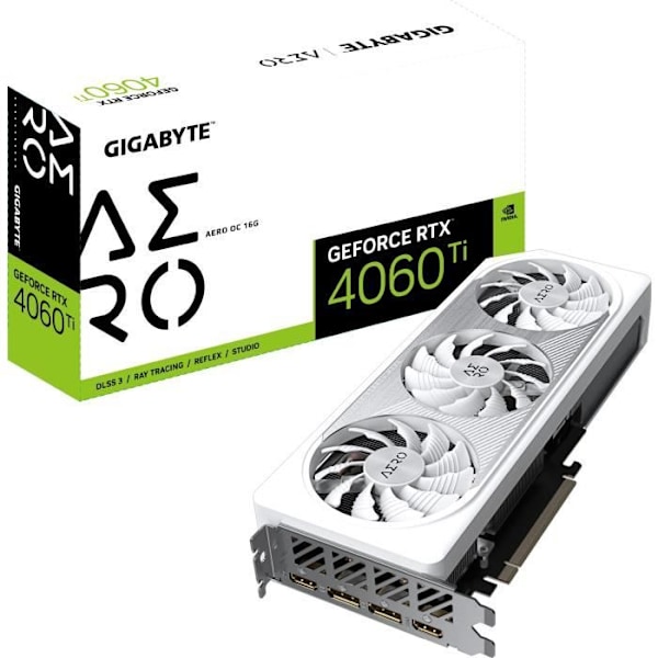 GIGABYTE - Grafikkort - RTX 4060Ti AERO OC-16GD