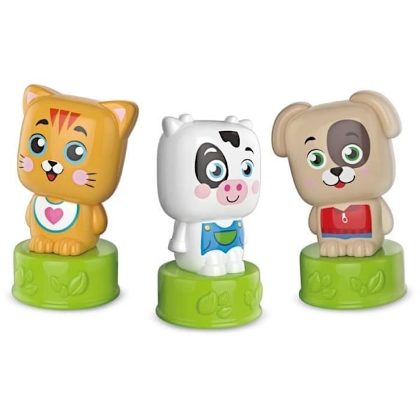 Clementoni - Cubes & Animals Soft Clemmy - 6 kuber + 3 tecken + Bok Flerfärgad
