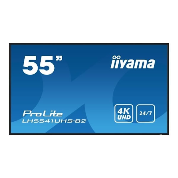 LED-taustavalaistu LCD-taulunäyttö - iiyama - iiyama ProLite LH5541UHS-B2 - Diagonaaliluokka 55" (54,6" katseltavissa oleva) LC-näyttö