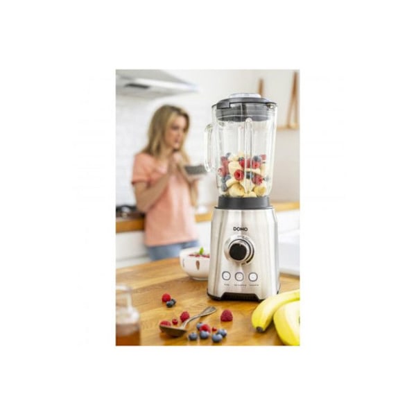 Blender - DOMO - DO710BL - 1000W - 1,5L - Pulsfunktion - Grå Krom