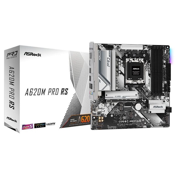 Emolevy - ASRock - A620M Pro RS - AM5 - M-ATX - HDMI/DP - DDR5
