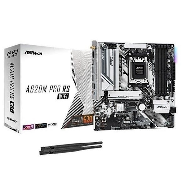 ASRock A620M Mainboard Pro RS AM5 M-ATX HDMI/DP DDR5 detail () - 90-MXBLN0-A0UAYZ