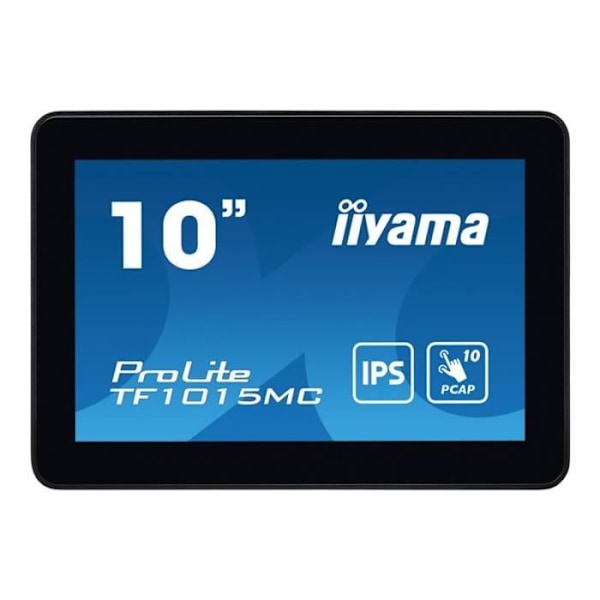 - iiyama - iiyama ProLite TF1015MC-B3 - LCD-näyttö - 10,1" - avoin kehys - kosketusnäyttö - 1280 x 800 WXGA - IPS - 500 cd/m² - 800