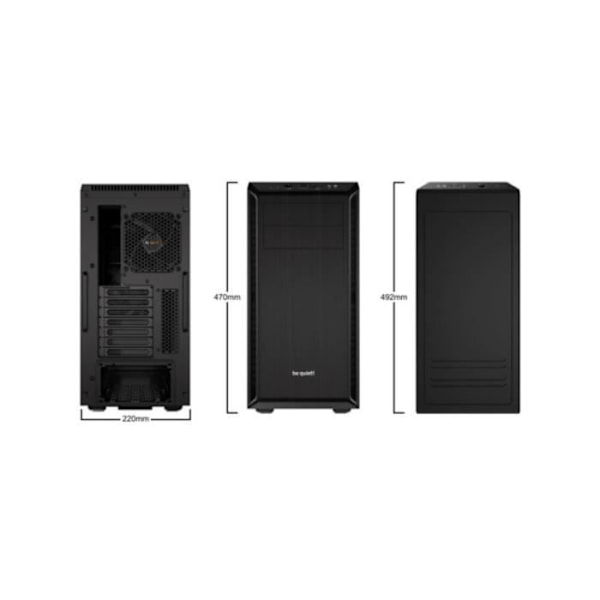 BE QUIETE Pure Base 600 PC CASE - Medium Tower - Sort - ATX-format (11236)