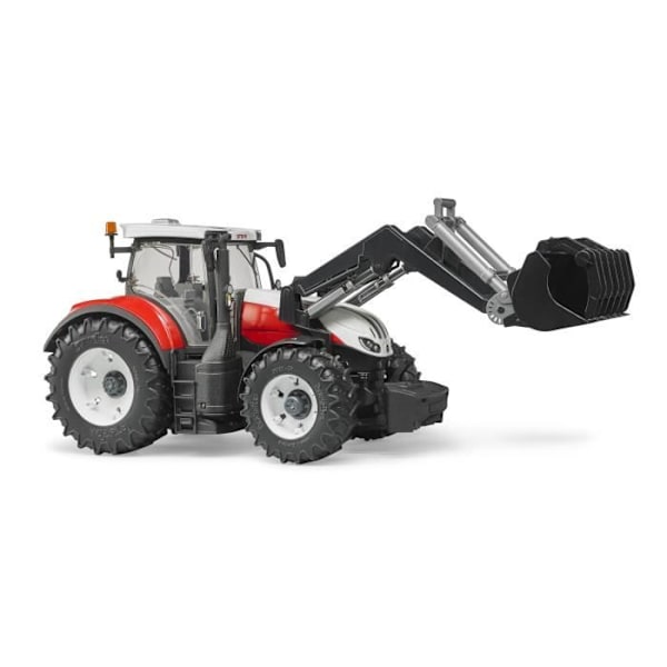 STEYR 6300 Terrus CVT -traktori haarukalla - BRUDER - Mittakaava 1:16 - 44,5 cm