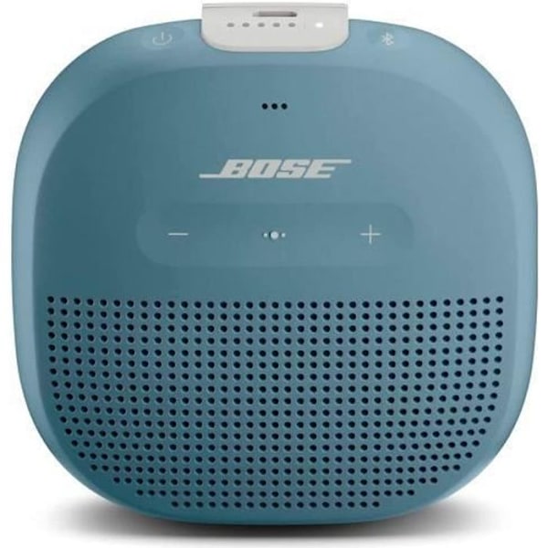 BOSE SoundLink Micro bärbar Bluetooth-högtalare i blått (stenblå) med 12W effekt (5W RMS), upp till 6 timmar