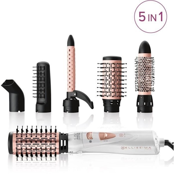 Børste til styling Bellissima BROSSE MY PRO GH18 1100 HVID GULD Sort og hvid