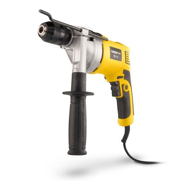 POWERPLUS - Iskevä pora 850W - 2 toimintoja - itsepuolesteva puristin