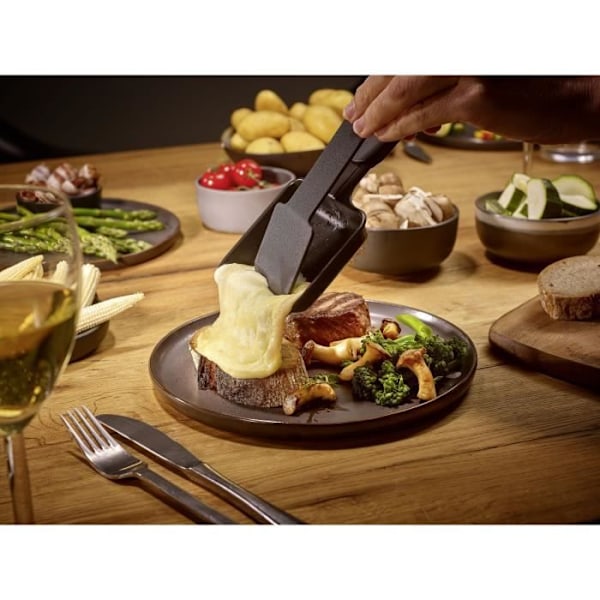 Racletteapparat SEVERIN - RG2360 - Op til 4 personer - Kompakt format 24x24cm - 800W Svart