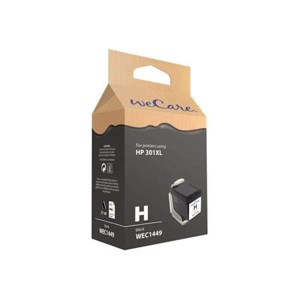 Wecare WEC1449 21 ml sort blækpatron (alternativ til HP 301XL BK) til HP Deskjet 1050, 15XX, 2050A...