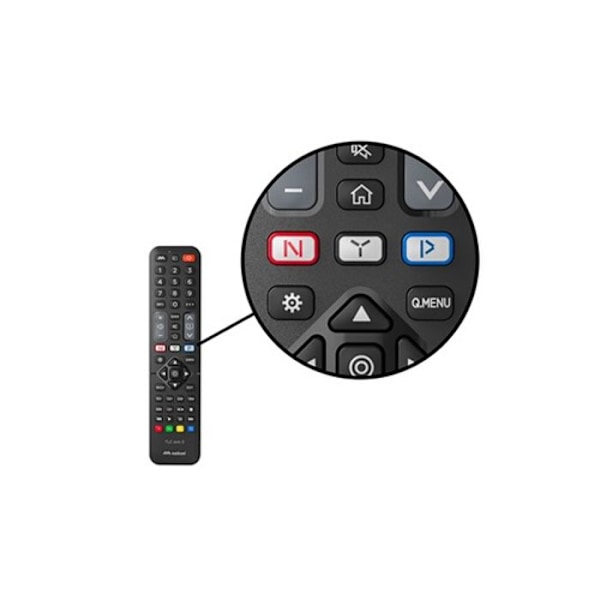 Meliconi - Ersättningsfjärrkontroll TLC EVO.2 för LG TV - 100% originalfunktioner - Direktåtkomst till Netflix, Amazon och Youtube