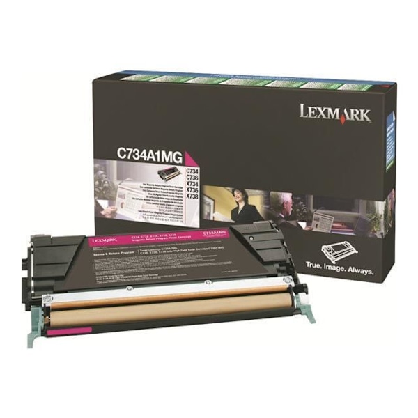 LEXMARK - 1 väriainekasetti - C734, X734 - 6 000 sivua - magenta