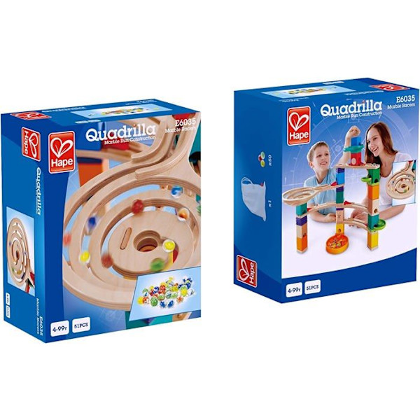 Toy - HAPE - Quadrilla marmor rutschbana - Circuit kulor för barn i åldrarna 4 till 12 år Flerfärgad