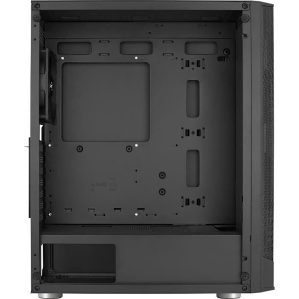 Mid-Tower ATX PC-taske med Aerocool Prism v1 glaspaneler - sort - TU