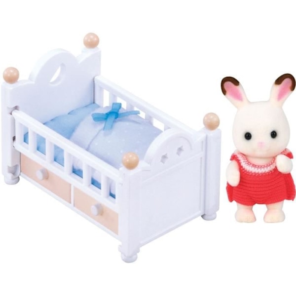 Vauvansänky Chocolate Rabbit -vauvan hahmolla - SYLVANIAN FAMILIES - KALUSTEET JA LISÄVARUSTEET Flerfärgad