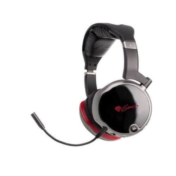 NATEC GENESIS HV55 DÆKNING TRÅDLØSE STEREO HOVEDTELEFON MED MIKROFOON OG LYDSTYRKE SPIL/SAMTALE USB 2.0 98 DB