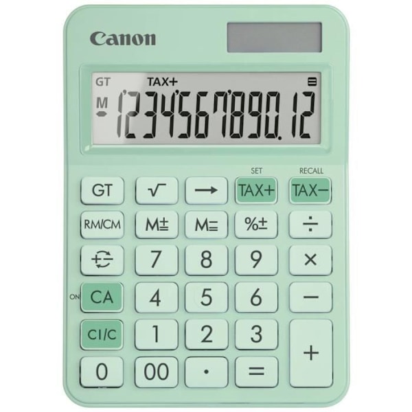 Canon LS-125KB-GR Taskulaskin vihreä Näyttö: 12 paristolla toimiva, aurinkoenergia (L x K x S) 106 x 25 x 147 mm