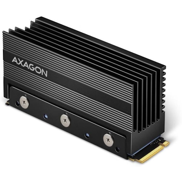 AXAGON CLR-M2XL Passive - M.2 SSD, 2280 - Aluminium-varmespreder med Kühlrippen - 8595247906595 Sort