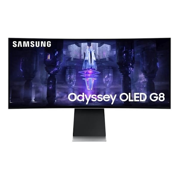 Kaareva PC-pelinäyttö - SAMSUNG - ODYSSEY - G8 G85SB - 34" UWQHD - OLED-paneeli - 0,1 ms - 175 Hz - HDMI 2.1 / mini DP / USB C 3.1