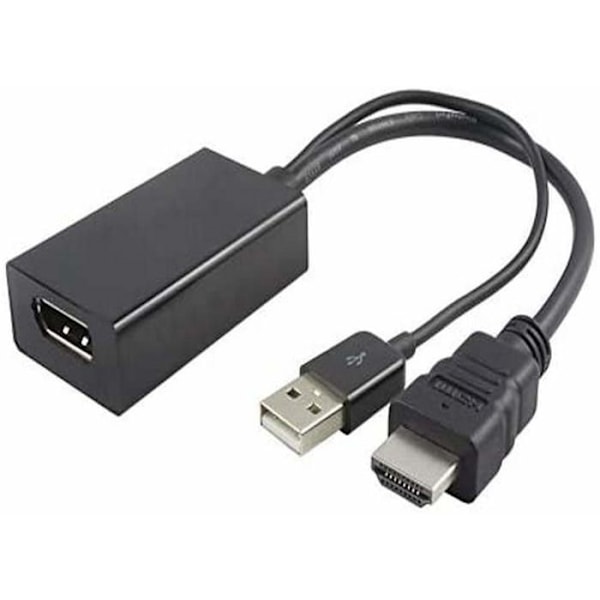 Premiumcord audio - videoadapter - kportad09 - HDMI AV-adapter - DisplayPort + USB-A sort